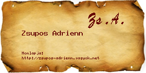 Zsupos Adrienn névjegykártya